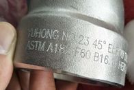 Dubleks Çelik Dövme Montaj ASTM A182 F60 S32205 Konsantrik Salıncak 45 ° / 90 ° ELBOW NIPPLE TEE MSS SP-95 ASME B16.11