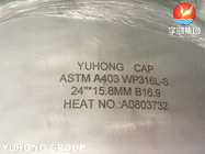 ASME B16.9 Buttweld boru montajı ASTM A403 WP316L Paslanmaz çelik kapağı