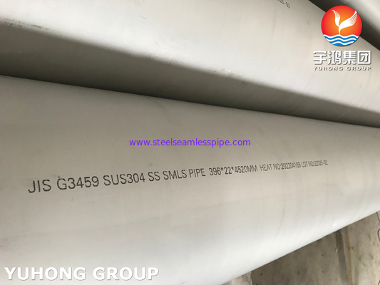 JIS G3457 SUS304 Paslanmaz Çelik Dikişsiz Boru Kalın Et Kalınlığı
