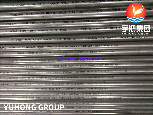 ASME SB163 Inconel 600 / UNS N06600 Nikel Alaşımı Dikişsiz Isı Değiştiricisi Tüp