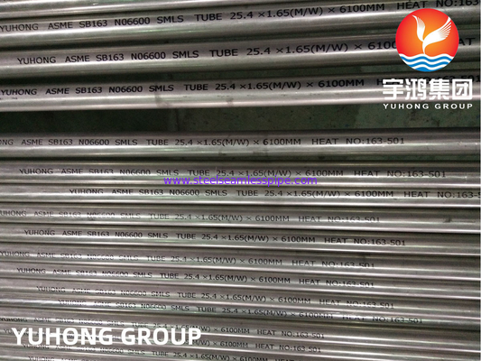ASME SB163 Inconel 600 / UNS N06600 Nikel Alaşımı Dikişsiz Isı Değiştiricisi Tüp
