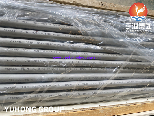 ASME SA213 TP304/304L 1.4301/1.4307 Paslanmaz çelik sıvı değiştiricisi borusu