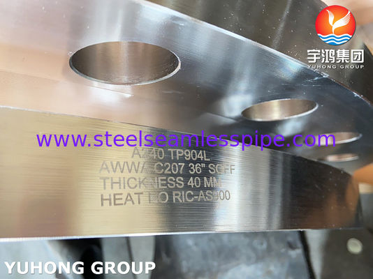 ASTM A240 SS904L Plaka, Düz Yüzeyli AWWA C207 Kayma Flanşı ve Özel Boyutlar