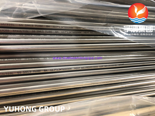 ASTM A213/A269 TP316/316L 1.4401/1.4404 Paslanmaz Çelik Parlak Kaynatılmış Tüp