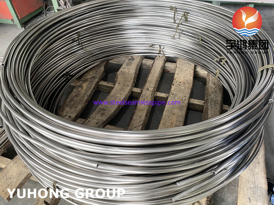 Parlak kızartılmış paslanmaz çelik bobin tüpleri, ASTM A213 / A269 SS304 / SS316L
