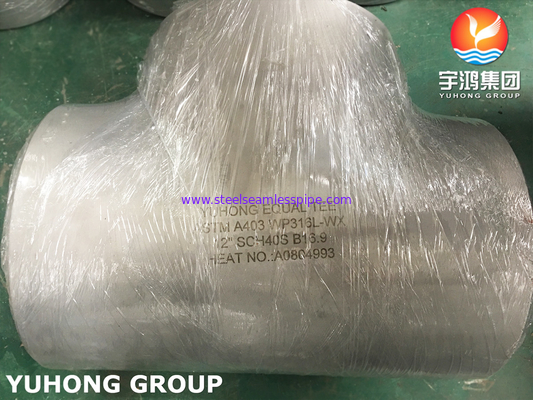 SS316L Butt Weld Fitting, A403 WP316L Eşit Tee (iğne / kaynaklı), B16.9 Standart