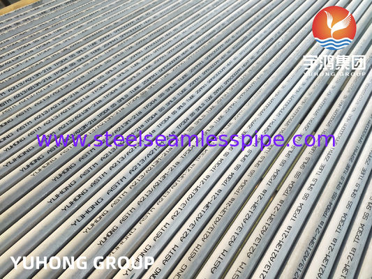ASTM A213 TP304 Paslanmaz Çelik Dikişsiz Tüpler Isı Değiştiricisi ve Kazan için Turşulanmış ve Arıtılmış
