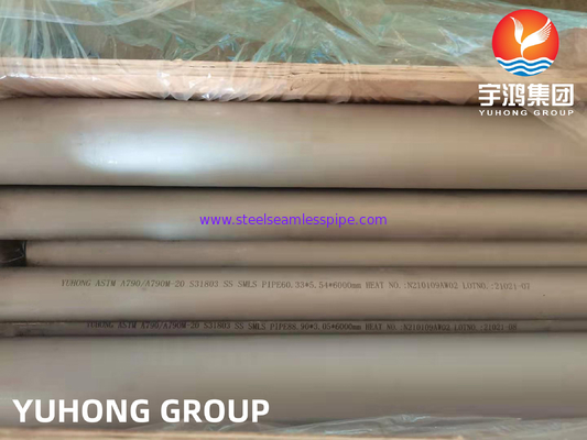 ASTM A790 UNS S32750（2507, 1.4410 ), Süper Dubleks Paslanmaz Çelik Borular, PREN>40