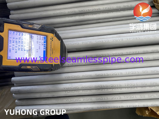 ASTM A213 TP321 Düşük sıcaklıklı ısı değiştiricisi uygulamaları için korozyona dayanıklı paslanmaz çelik dikişsiz tüp