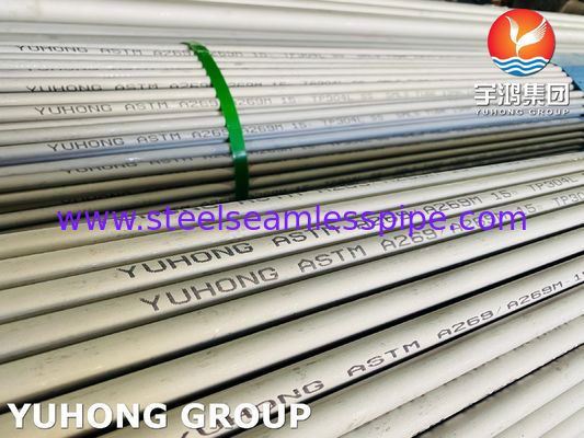 ASTM A269 TP304L Paslanmaz Çelik Dikişsiz Tüp, PMI Testi ile Isı Değiştiricisi için Sıvılandırılmış