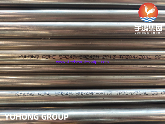 ASME SA249 TP304 304L SUS304 1.4301 Kazan Kondensatörü İçin Kaynaklı Tüp