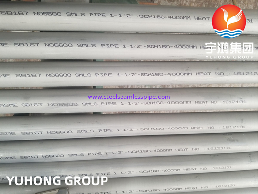 ASTM B167 Inconel 600 N06600 Nikel Alaşımı Dikişsiz Boru ve Tüp