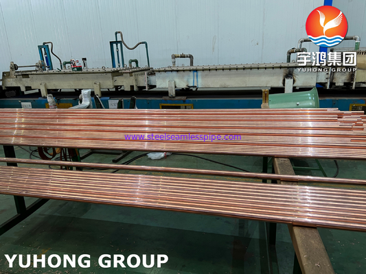 ASTM B111 UNS C12200 / CW024A dikişsiz bakır tüp, DHP ısı değiştiricisi tüpü