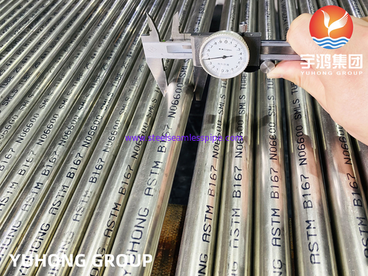 Nükleer reaktör Kullanılmış tüp ASTM B167 Inconel 600 / UNS N06600 Dikişsiz Tipi
