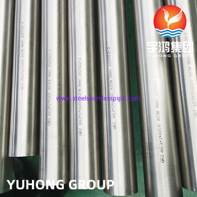 ASTM B861 GR2 (R50400, 3.7035) Titanyum alaşımlı yalın boru