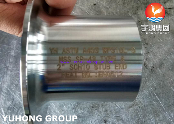 ASTM A403 WP316L-S Saplama Ucu TİP A BW Petrol Gazı Petrokimya Doğal Gaz