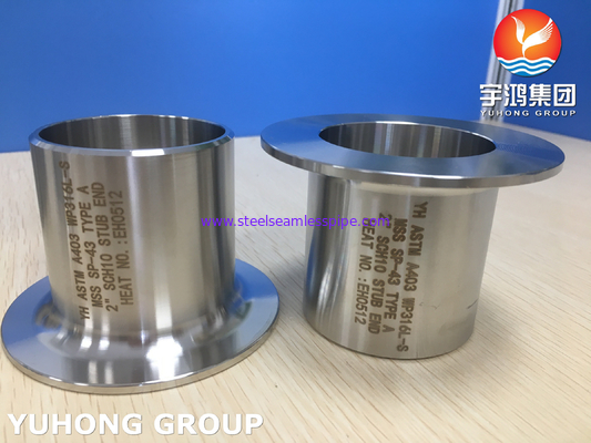ASTM A403 WP316L-S Saplama Ucu TİP A BW Petrol Gazı Petrokimya Doğal Gaz
