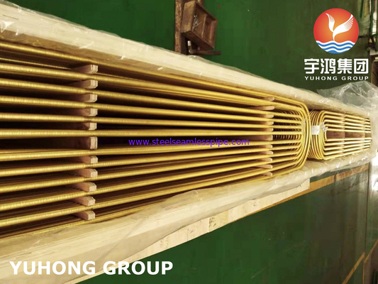 B111 C68700 Alüminyum Brass o61 Annealed U Bend Tube Bakır Alaşımı Soğuk Çekilmiş