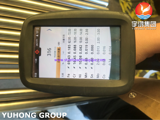 A269 TP316 TP316L / TP316Ti Gıda Endüstrisi için Parlak Annealed Paslanmaz Çelik Dikişsiz Tüp