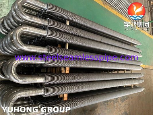 Ekonomizerlerde Kullanılan A106 Gr.B Borulu, Yüksek Frekans Kaynaklı Kanatlı, Karbon Çelik U Büküm Masif Kanatlı Boru