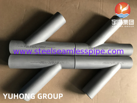 ASTM A815 S31803-W Y TEE Alın Kaynaklı Bağlantı Elemanı B16.9 Yağ arıtma gübresi Gaz