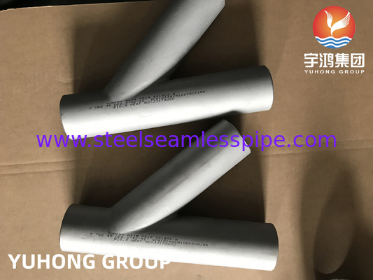 ASTM A815 S31803-W Y TEE Alın Kaynaklı Bağlantı Elemanı B16.9 Yağ arıtma gübresi Gaz