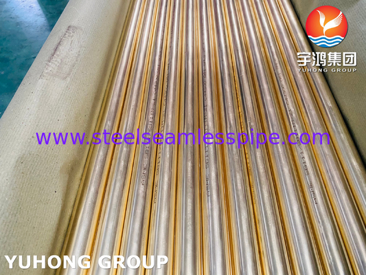 ASME SB111 C44300 / CuZn28Sn1 / CZ111 Bakır Dikişsiz Kondansör Tüpü