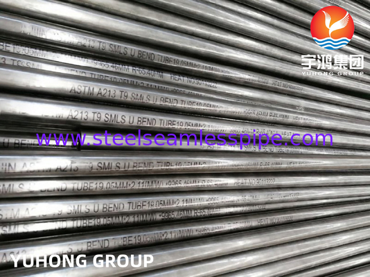 ASME SA213 T9 Boiler, Kondansör, Isı Değiştiricisi için Alloy Çelik Dikişsiz U Bend Tüp