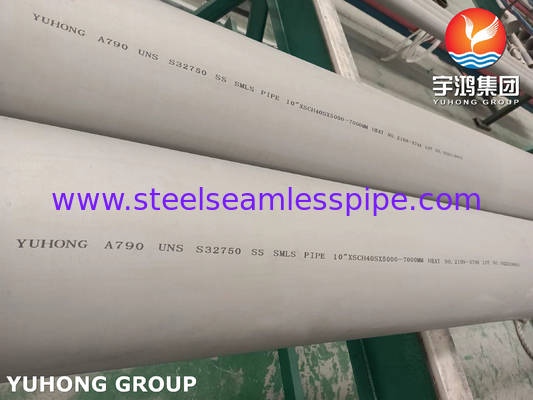 ASTM A790 S31803, S32750, S32205, S31254 Endüstriyel uygulamalar için çift katlı çelik borular