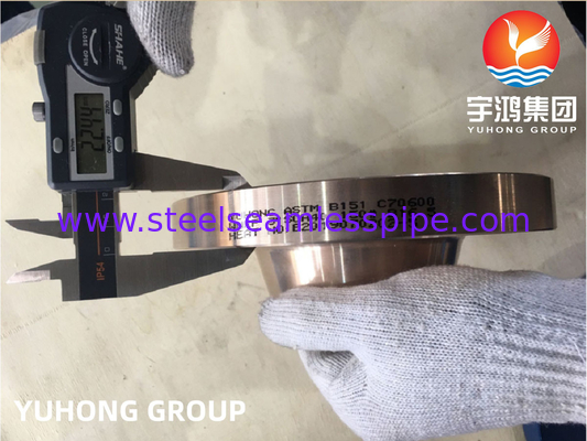 ASTM B151 C70600 Bakır Nikel Alaşımı Kalıp Flange Saldırma Boynuzlu Yükseltilmiş Yüz B16.5 Boru hattı için