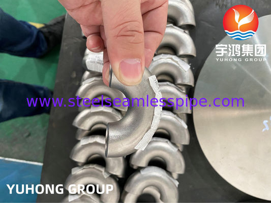 ASTM B366 N06022 Hastelloy C22 180 derece dirseği alaşımlı çelik armatürleri B16.9