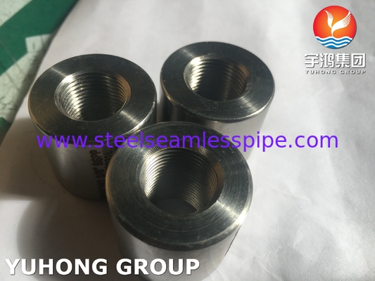 ASTM A182 F316L Paslanmaz Çelik Kalınlaştırılmış Boru Fittings, BSPP Threaded Coupling 3000LBS