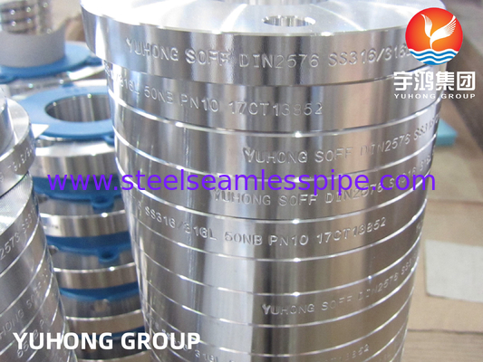 DIN2573, ASTM A182 F316 F316L, Kalıplı Paslanmaz Çelik Flanşlarda Kayma, Düz Yüz B16.5