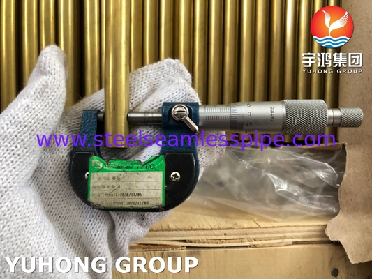 Bakır Alaşım Bakır Tüp ASTM B111 C44300 C68700 C70600 25.4mm*1.245mm*12995mm Kondensör Hava Soğutucu Radyatör