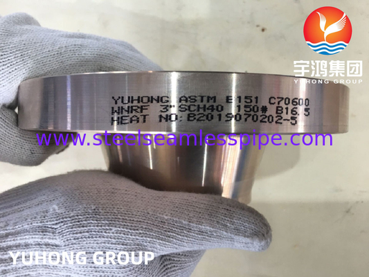 ASTM B151 C70600 1-1/4" SCH40 #150 WN Bakır Nikel Flanges ASME B16.5