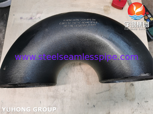 ASTM A234 WP9 CL1 90° ELBOW BW SR 5&quot; SCH40 dikişsiz boru armatürleri