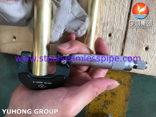 ASME SB111 C44300 Admiralty Brass Tube O61 Isı Değiştiricisi için Soğuk Bitirilmiş