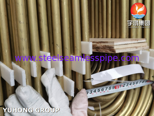 ASTM B111 UNS C68700 Alüminyum Bakır Tüp Dikişsiz U Bend Isı Değiştiricisi Tüp