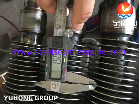 ASME SA213 T12 SMLS Temel Tüp Karbon Çelik Fin HFW Fined Tube For Air cooler