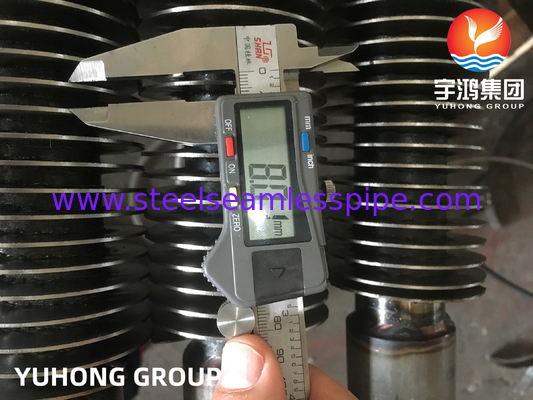 ASME SA213 T12 SMLS Temel Tüp Karbon Çelik Fin HFW Fined Tube For Air cooler