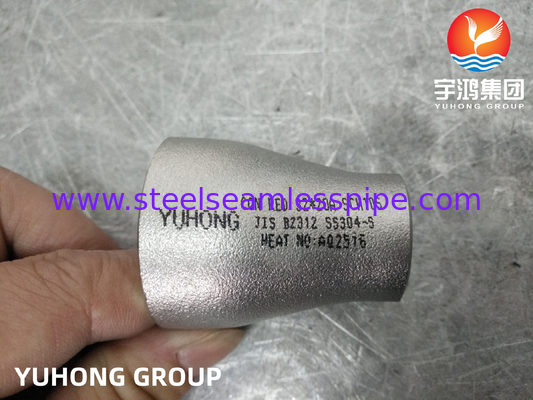 JIS B2312 SS304 Dikişsiz Butt Weld Reducer ECC Reducer Paslanmaz Çelik Fittings