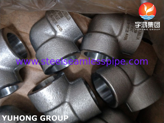 ASTM A105 Karbon Çelik Fittings Socket Weld 90Deg LR Elbisler 3000LBS ASME B16.11