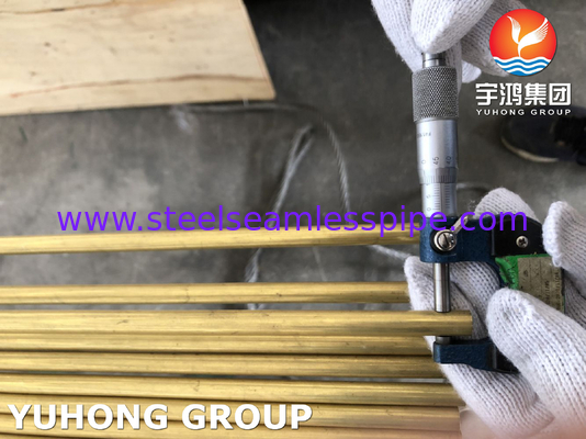 ASME SB111 C70600 C68700 C71500 C44300 Dikişsiz tüp 100% HT 15.88 X 1.24 X 6096MM