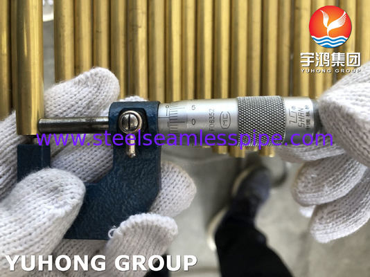 ASME SB111 C70600 C68700 C71500 C44300 Dikişsiz tüp 100% HT 15.88 X 1.24 X 6096MM