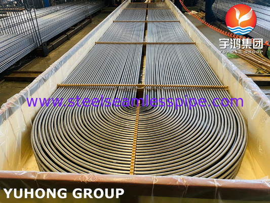 ASME SA213 TP316Ti Paslanmaz Çelik U Bend Tüp 1.65mm Min Kalınlığı