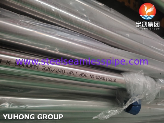ASME SA270 ASTM A270 Paslanmaz çelik kaynaklı boru cilalanmış 320 240 GRIT TP304