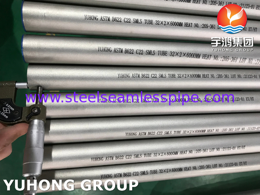ASTM B622 / ASME SB622 Hastelloy C-22 ((UNS N6022, 2.4602)) Dikişsiz tüp