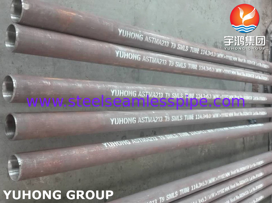 ASME SA213 T9 Ateşli Fırın için Alloy Çelik Dikişsiz Tüp Ateşli Isıtma Konveksiyon Tüpleri Işıcı Tüpler