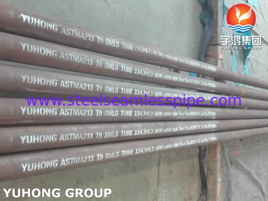 ASME SA213 T9 Ateşli Fırın için Alloy Çelik Dikişsiz Tüp Ateşli Isıtma Konveksiyon Tüpleri Işıcı Tüpler