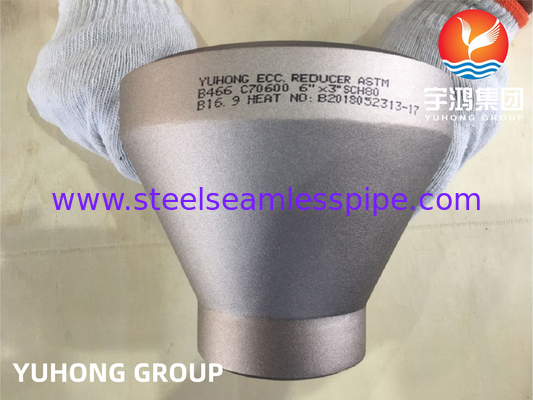 ASTM B466 C70600 Bakır Nikel Alaşımı Bağlantı Uygunluk Redüktörü B16.9